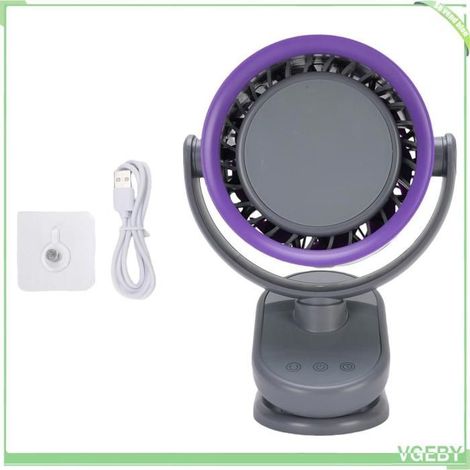 Ventilateur de bureau inclinable - FAFEICY - Violet Gris - 100 vitesses - USB - Silencieux (1/5)