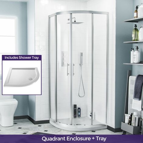 Saturn Quadrant 800mm Shower Enclosure & Tray (1/5)
