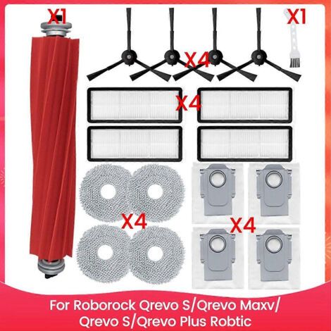Filtre HEPA pour brosse latérale principale d'aspirateur robot Roborock Qrevo S/Qrevo Maxv/Qrevo S/Qrevo Plus