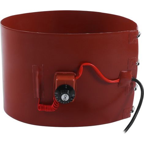 Ortviai Chauffe-fût électrique 1200 W pour fût de 50 L – tapis chauffant en silicone avec thermostat réglable 30-150 °C, 250 x 1140 mm