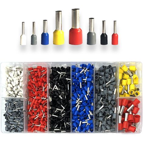 Kit de herramientas para crimpar manguitos, herramienta profesional de crimpado de cables tipo trinquete autoajustable, con kit de conectores de cables. (1/3)