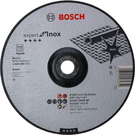 2608600711 - Mola da taglio a centro depresso Expert for Inox – Rapido AS 46 T INOX BF, 230 mm, 1,9 mm