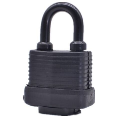 BUNTHAUS Lntyq Cadenas à Clé avec Protection Thermoplastique, [2 Pièces]Cadenas en  étanche,Cadenas en Acier Laminé Extérieur Résistant aux Intempéries,6 Clé, pour Casier, Gym, Garage, Clôture (Noir)