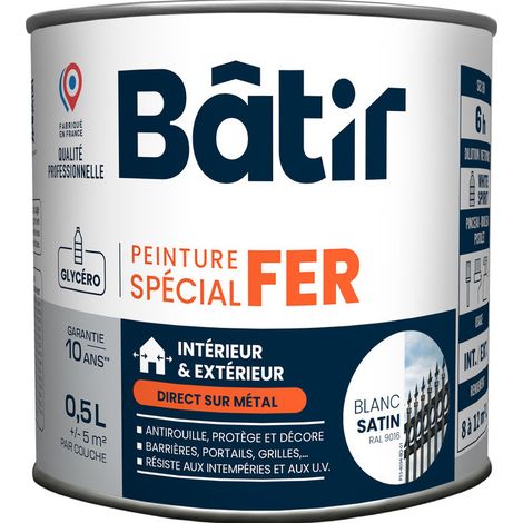 Vernice Ferro Satinata 0,5l Bianco Ral9016