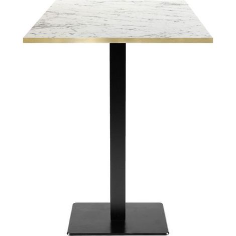 Mange-debout 60 x 60 cm - modèle Milan marbre calacatta chants laiton