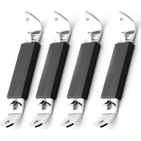 4 Pieces 11x2.3cm Magnetic Bottle Openers, Stainless Steel Manual Bottle Openers Punch Can Tapper with Magnet for Drinks Beer Cans (1/5)