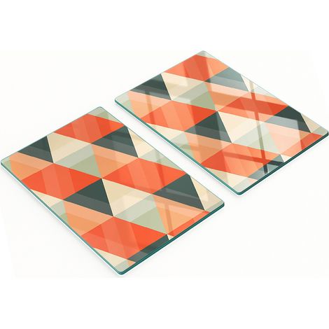 Tablas de cocina de vidrio templado con figuras geométricas gráficas 2x40x52 cm (1/5)