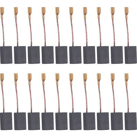 Ensemble de Brosses à Charbon, 20 Outils électriques pour Sèche-cheveux, Mixeur, Tondeuse, Accessoires de Perceuse à Main électrique 6x8x13mm / 0,24x0,31x0,51in (1/5)