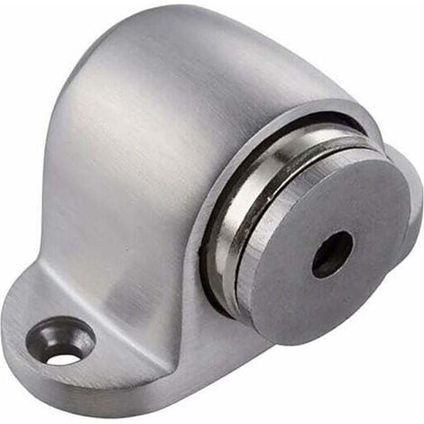 Magnetischer Türstopper, Bodenmontage, gebürstetes Metall