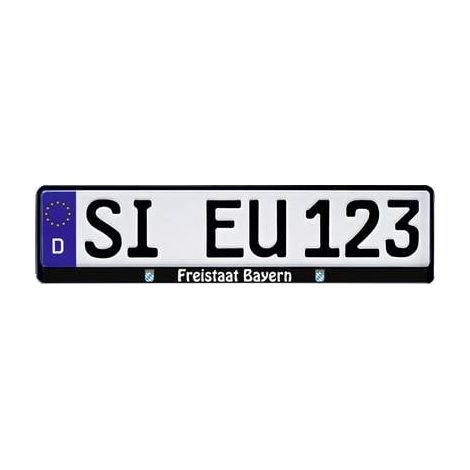 HP AUTOZUBEHÖR FREISTAAT BAYERN PLASTIQUE SUPPORT DE PLAQUE DIMMATRICULATION NOIR (L X L X H) 13.5 X 53 X 1.5 CM