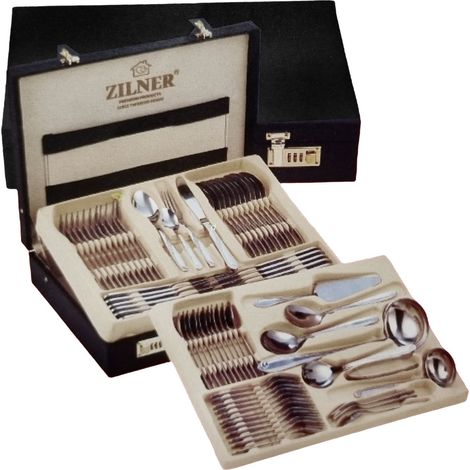 Juego de cubiertos Zilner ZL-6508 de 72 piezas, acabado brillante. (1/5)