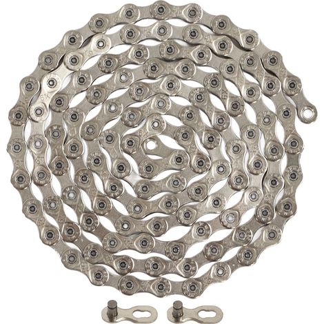 Chaîne de Vélo en Acier Inoxydable 9 Vitesses à Maillons Articulés pour VTT et Route (1/5)