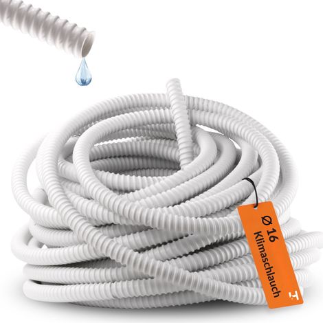 Haus-Held Tuyau d’évacuation des condensats en PVC Ø 16 mm × 5 m