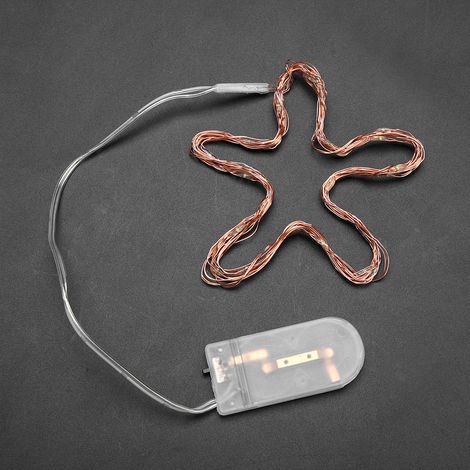 Guirlande lumineuse décorative de 3 mètres de fil de cuivre avec 30 LED à piles bouton, idéale pour Noël et autres occasions spéciales. (1/5)