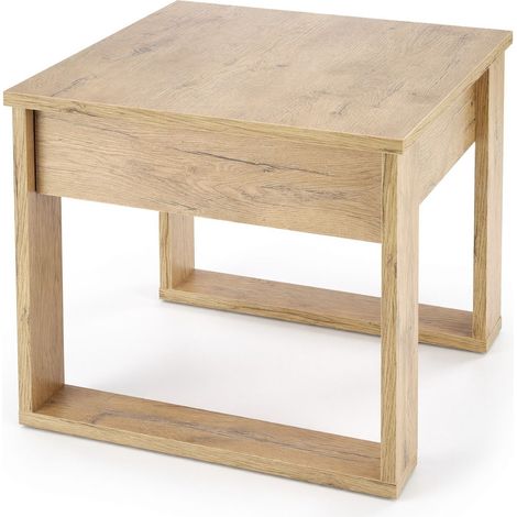 Mesa de centro Houston 1401, Roble wotan, 52x60x60cm, Diámetro: 0, Aglomerado laminado, Angular (1/5)