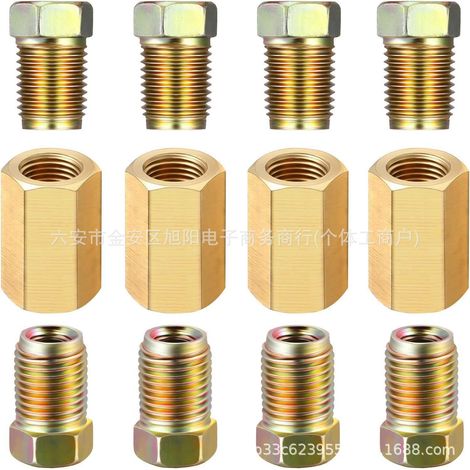 12-teiliges Set mit 3/8 Zoll - 24 Gewinde-Bremszugzubehör für 3/16 Zoll Rohre (1/4)