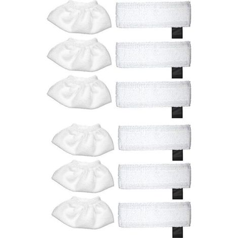 Chiffon de Nettoyage - Karcher - EasyFix - 6x Cleaning cloth - 6x Cloth cover - Compatible SC2 SC3 SC4 SC5 (1/5)