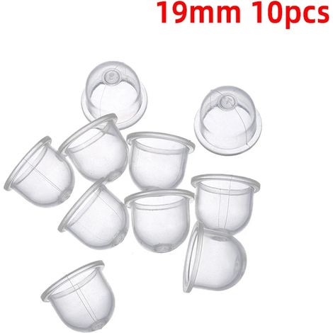 Lot de 10 carburateurs à bulles d'huile de 19 mm pour débroussailleuse, accessoires de pompe à huile pour tondeuse à gazon et coupe-bordures. Pièces de rechange pour carburateur de rechange. (1/5)