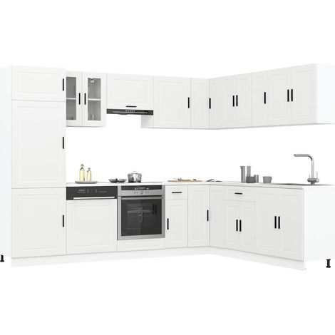 vidaXL Ensemble d'armoires de cuisine 14 pcs Porto bois d'ingénierie (1/5)
