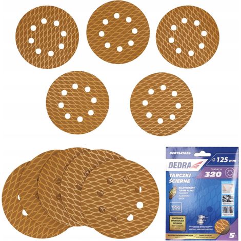 Discos de lijado Dedra ded7947r09 125 mm P320 5 unidades (1/3)