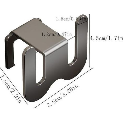 4 Pièces Support Mural Pour Pantoufles, Range Chaussure Sans Perçage, pour Salle De Bain, Salon, Couloir (Gris Pistolet, Blanc)