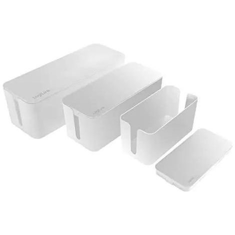 Kit di Scatole per Cavi LogiLink 3 Taglie Bianco per Gestione Cavi