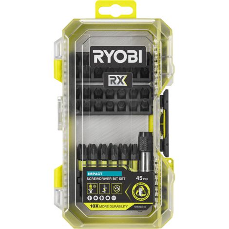 Set di 45 punte per avvitatore a impulsi RYOBY RX - Punte da 25 mm e 50 mm - RARXSD45