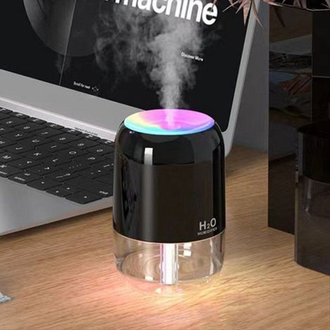 Humidificateur D'Air USB, LumièRe D'Ambiance, Parfum, PulvéRisation Intelligente, Diffuseur D'AromathéRapie Coloré, Humidificateur,b (1/5)