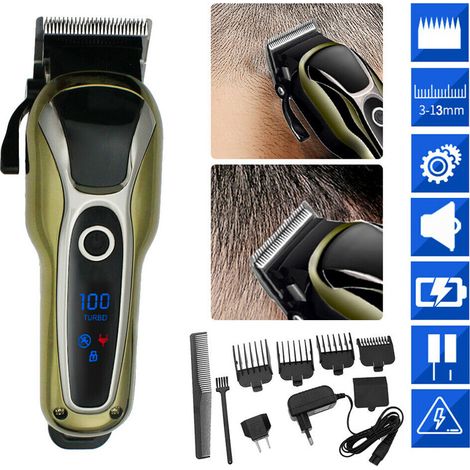 Tondeuse à cheveux électrique pour hommes, rasoir rechargeable sans fil, neuve (1/5)