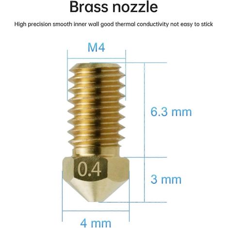 Verbessertes Hotend-Kit mit verchromtem Heizblock-Heatbreak, kompatibel mit Bambu lab A1/A1 mini 3