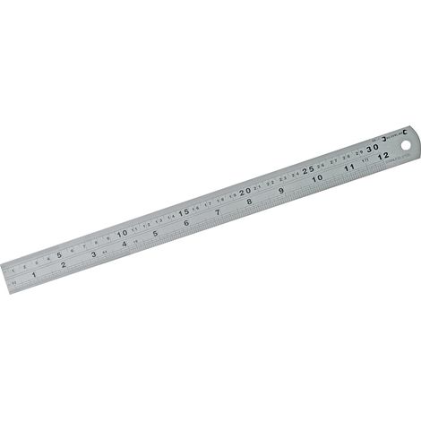 RIGA RIGHELLO DA LAVORO IN ACCIAIO 300mm SILVERLINE MT66