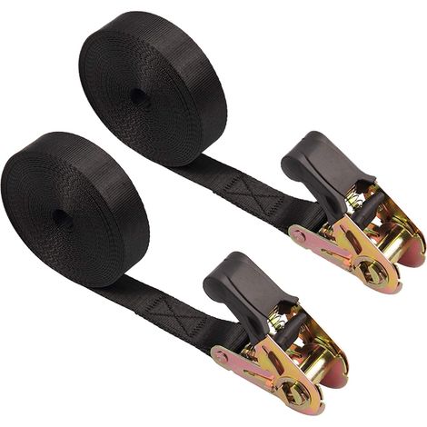 Lot 2 Sangles à Cliquet – Nylon Robuste, Sécurité Moto, Remorque & Kayak (1/5)