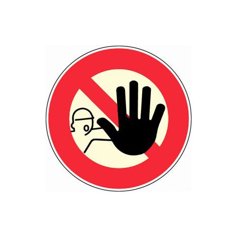 Panneau photoluminescent Interdit de franchir le signal - Rigide Ø300mm - 4069036