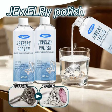 KineShienX Schmuckreiniger, Brillenreiniger, Schmuck- und Halskettenreiniger, Reinigungslösung, Ultraschallreinigung (1/5)