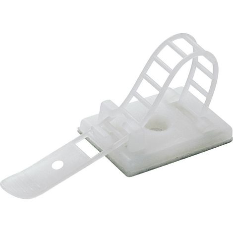 TRU COMPONENTS WCT-85 Befestigungssockel selbstklebend, schraubbar 540694 Bündel-Ø-Bereich 22 mm (ma
