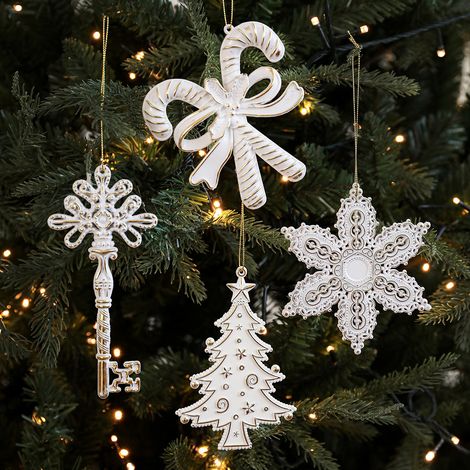 Forma irregolare, oro-bianco opaco, stile retrò, luminoso e lussuoso, a forma di fiocco di neve, per decorare una finestra o un albero di Natale (1/5)