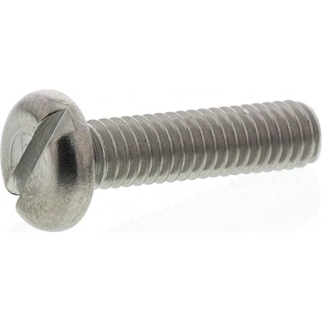 Vis à métaux RS PRO M4 à tête Cylindrique fendue en Acier Inoxydable, 16mm ( Prix pour Sachet de 100 )