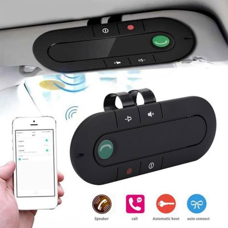 Kit Mains Libres Bluetooth - Fixation Pare-Soleil - Autonomie 20 H - Pour Voiture - 1 Pièce (1/5)
