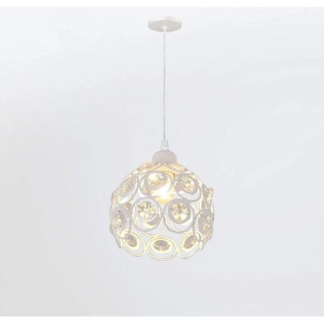 nordische Glas Pendelleuchte kunstvolles Schmiedeeisen E27