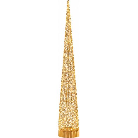 Ad Trend Albero di Natale in ferro e PE oro con 600 LED H 150cm (1/3)