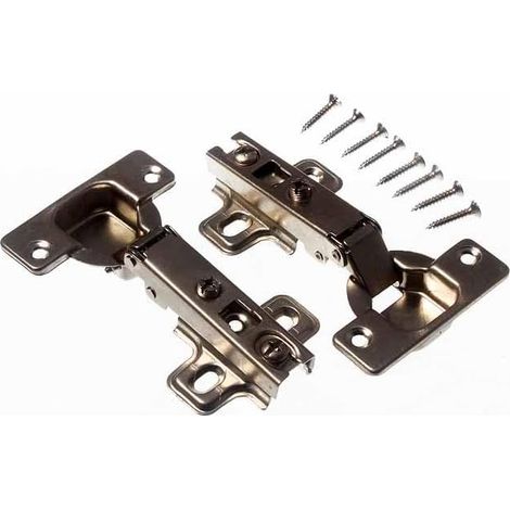 Lot de 3 charnières de placard coulissantes en forme de C en acier de 35 mm : polyvalentes et durables (1/2)