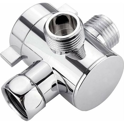 HOXILEELEOVanne de Drivation de Douche 3 Voies G12in Adaptateur Multi-Fonction pour Salle de Bain (1/4)