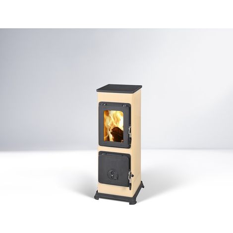 Dauerbrandofen BOZEN, 5kW H910xB326xT326mm, cappuccino