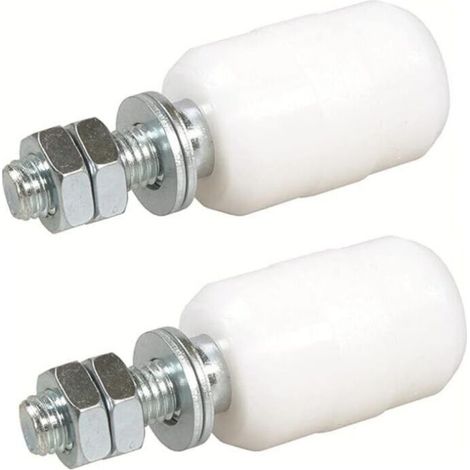 Olive De Guidage Supérieure Nylon, 2 Unitésrouleaux pour Porte Coulissante, Fixation avec Tige Filetée, Olive ou Galet de Guidage pour Portail Coulissant ou Autres Applications (40 x 60MM (1/5)