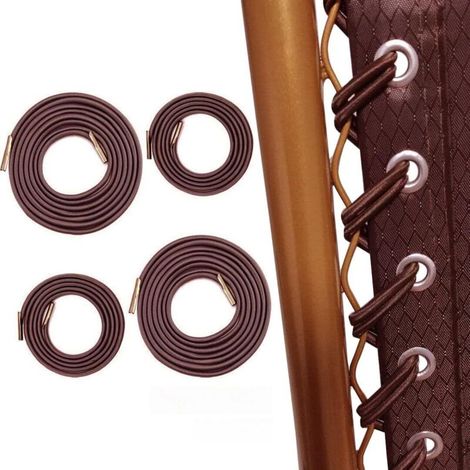 Cordons élastiques de rechange universels pour chaises Zero Gravity, chaises longues et chaises élastiques, lot de 4, marron (1/3)