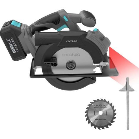 Cecotec Sierra Circular a Batería DirectPrecission 8000 Vision, 21 V, Disco de 165 mm, Motor Brushless