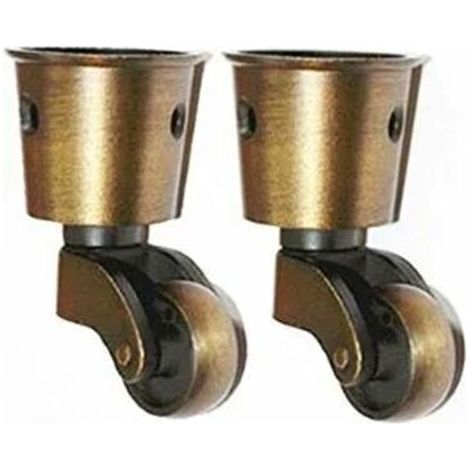 Set of 2 universal solid cup type casters high load capacity for furniture, suits, beds (1/5)