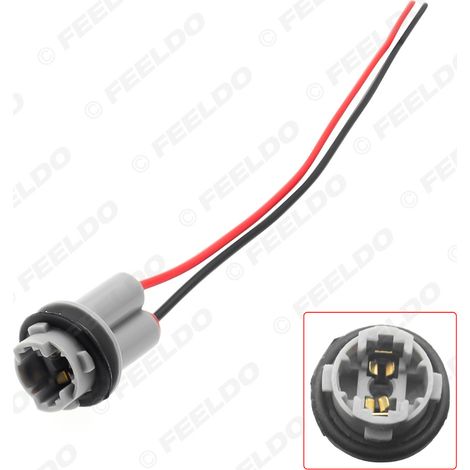 Douille pour ampoule LED de voiture T15 W16W, connecteur de câble d'ampoule LED en forme de coin, douille ronde pour voiture