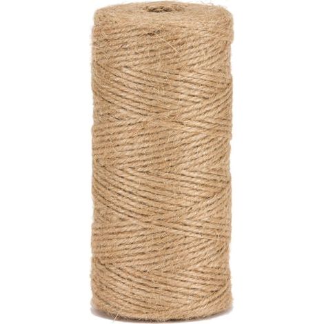 Spule mit natürlichem Jutegarn, Jutegarn, natürliches Jutegarn 1,5 mm ±200 m für Gartenarbeit, Heimwerken und Basteln (1/5)