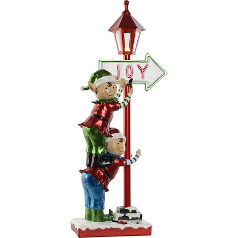 Figura Led Resina 35X28,5X81 Farola Elfo (1/5)